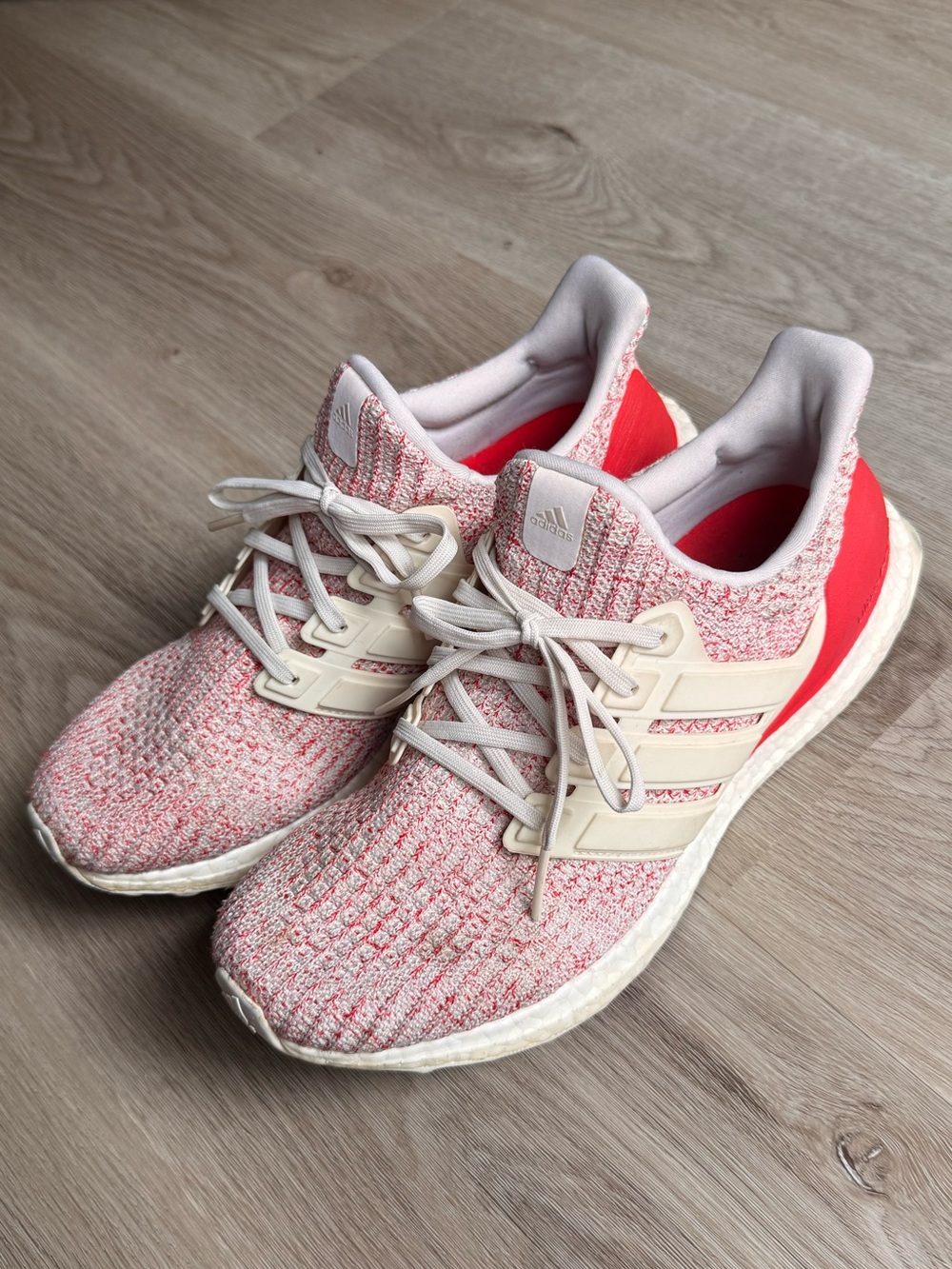 adidas Women’s Ultra Boost 4.0 Knit Sneaker - Red & White